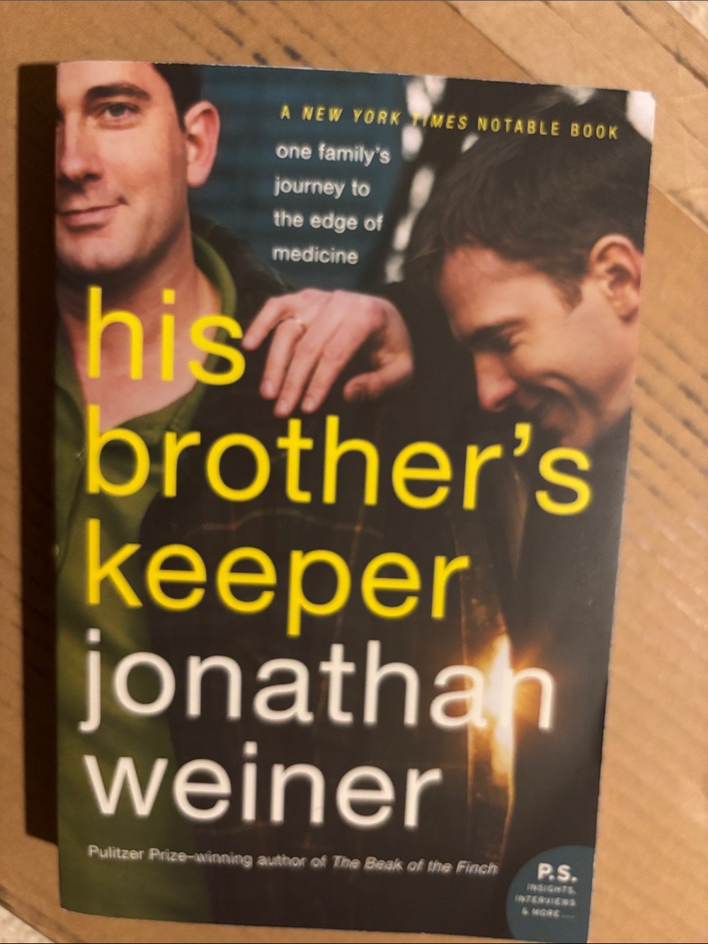 His Brother's Keeper by Jonathan Weiner - paperback EUC book of the year.